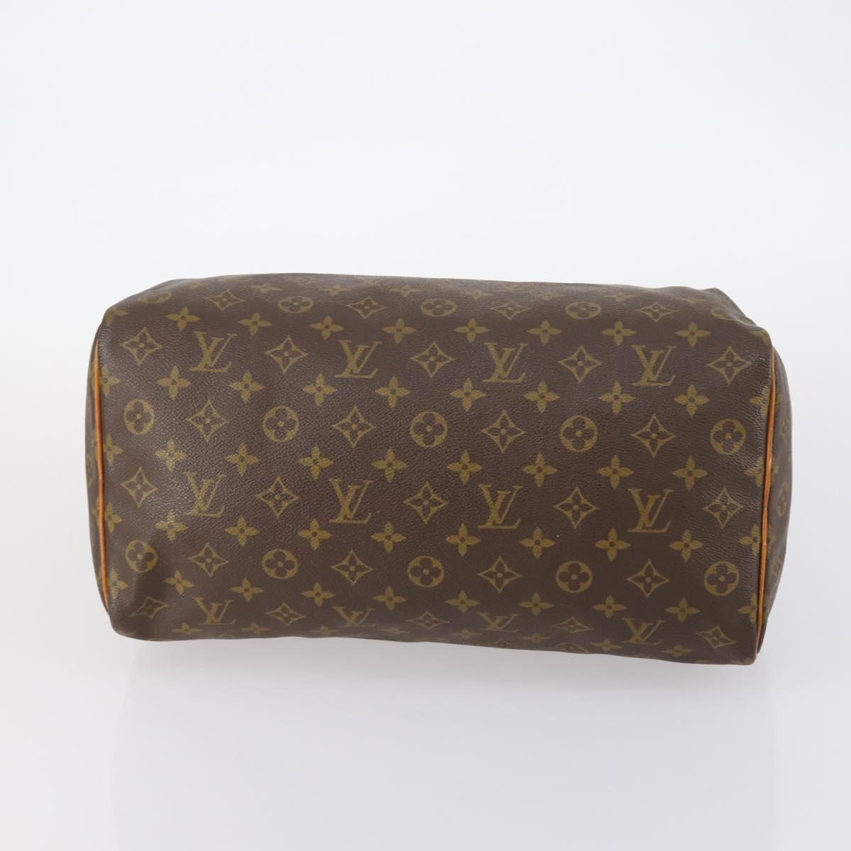 LOUIS VUITTON Monogram Speedy 35 Hand Bag M41524 LV Auth BA6667