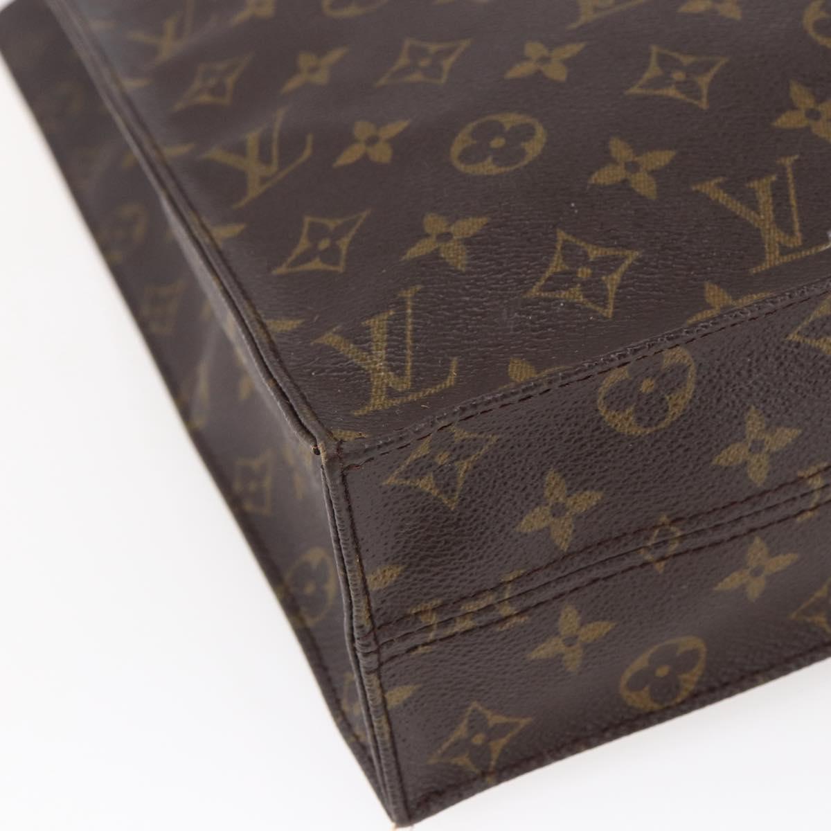 LOUIS VUITTON Monogram Sac Plat Hand Bag M51140 LV Auth BA6669