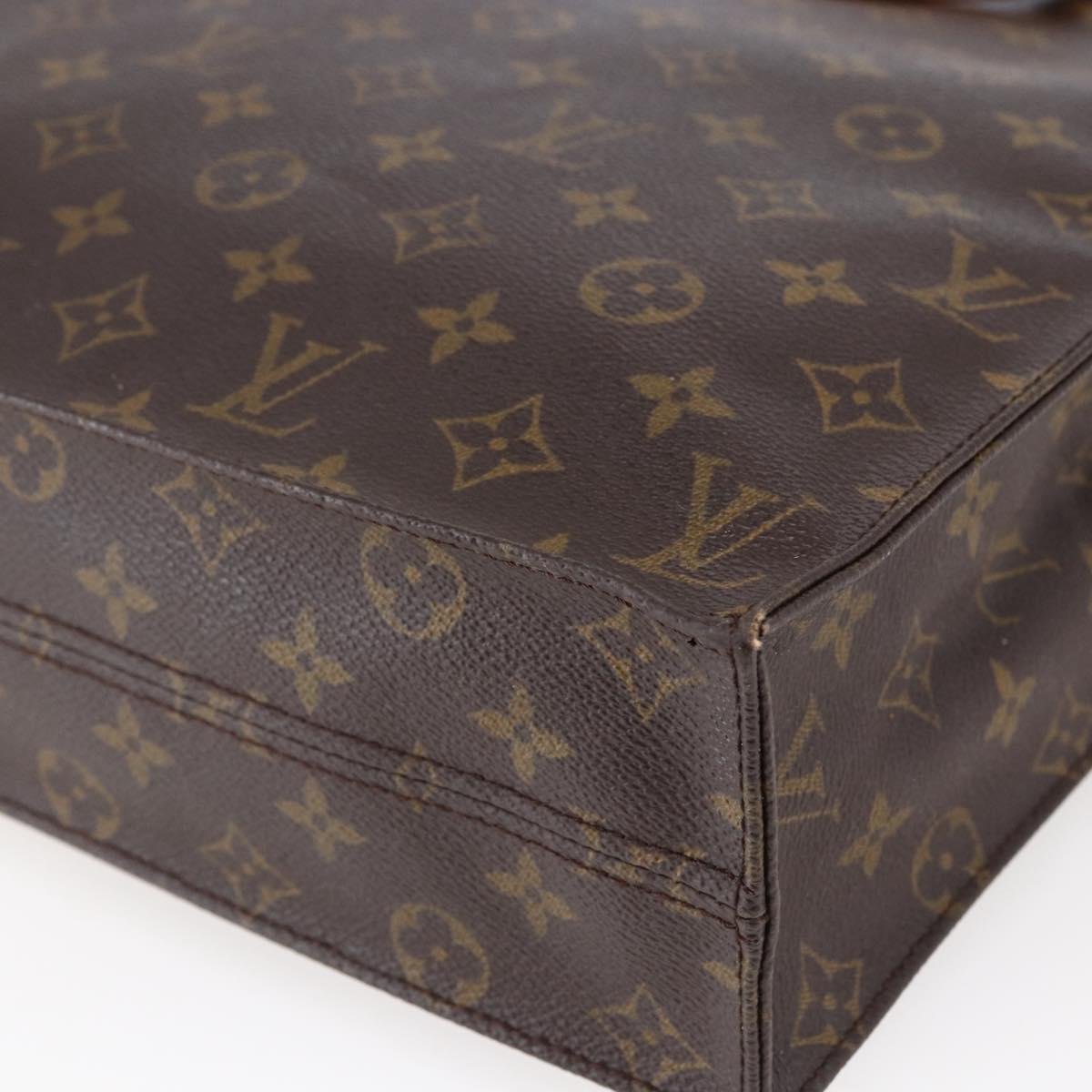 LOUIS VUITTON Monogram Sac Plat Hand Bag M51140 LV Auth BA6669