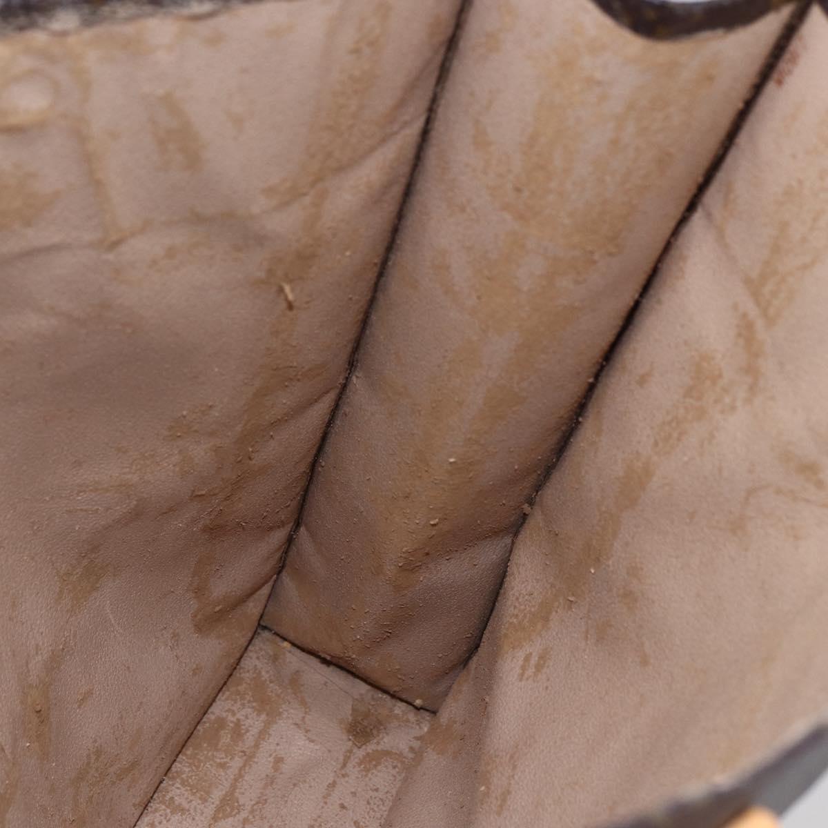 LOUIS VUITTON Monogram Sac Plat Hand Bag M51140 LV Auth BA6669