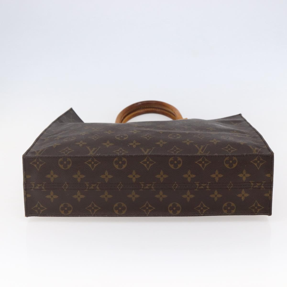 LOUIS VUITTON Monogram Sac Plat Hand Bag M51140 LV Auth BA6669