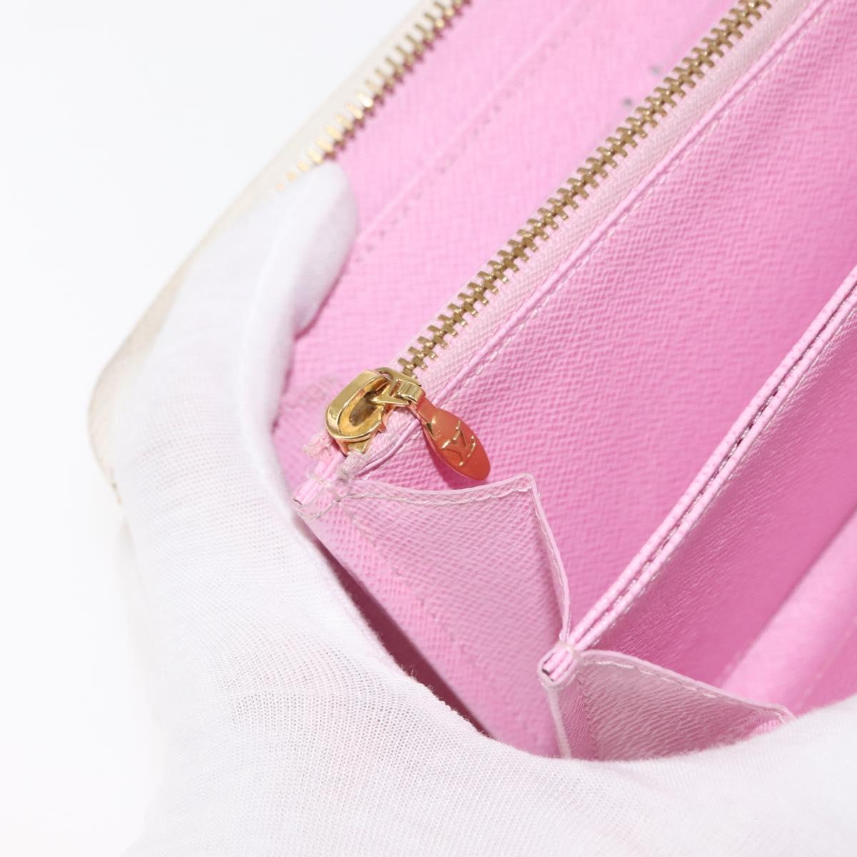 LOUIS VUITTON Monogram Multicolor Zippy Wallet Wallet White M60241 Auth BA6676