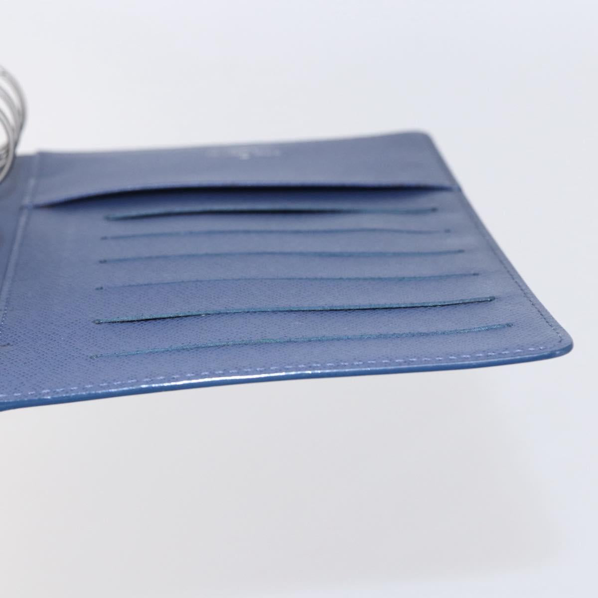 LOUIS VUITTON Epi Agenda MM Day Planner Cover Blue Myrtille R2004G Auth BA6678