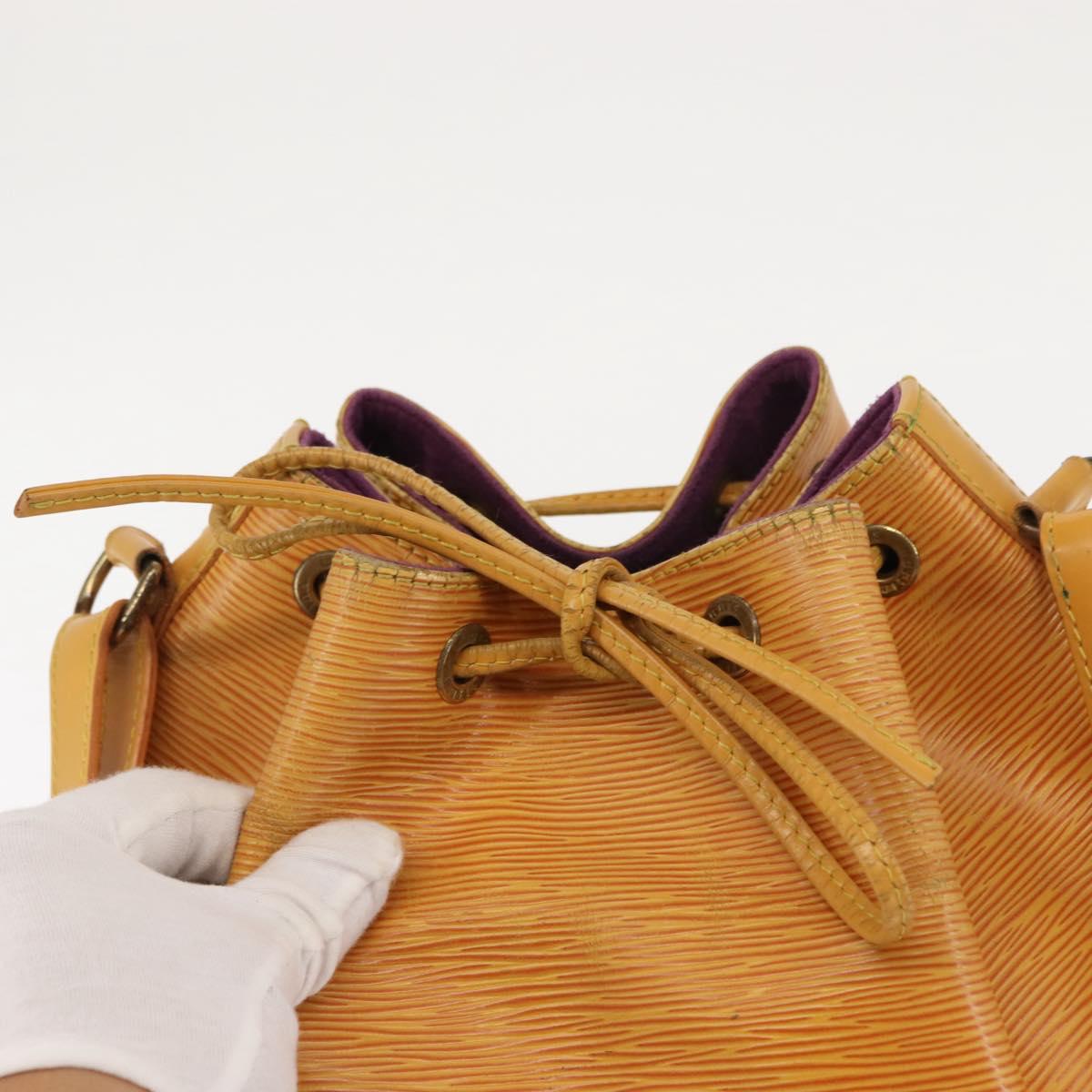 LOUIS VUITTON Epi Petit Noe Shoulder Bag Yellow M44109 LV Auth BA6680