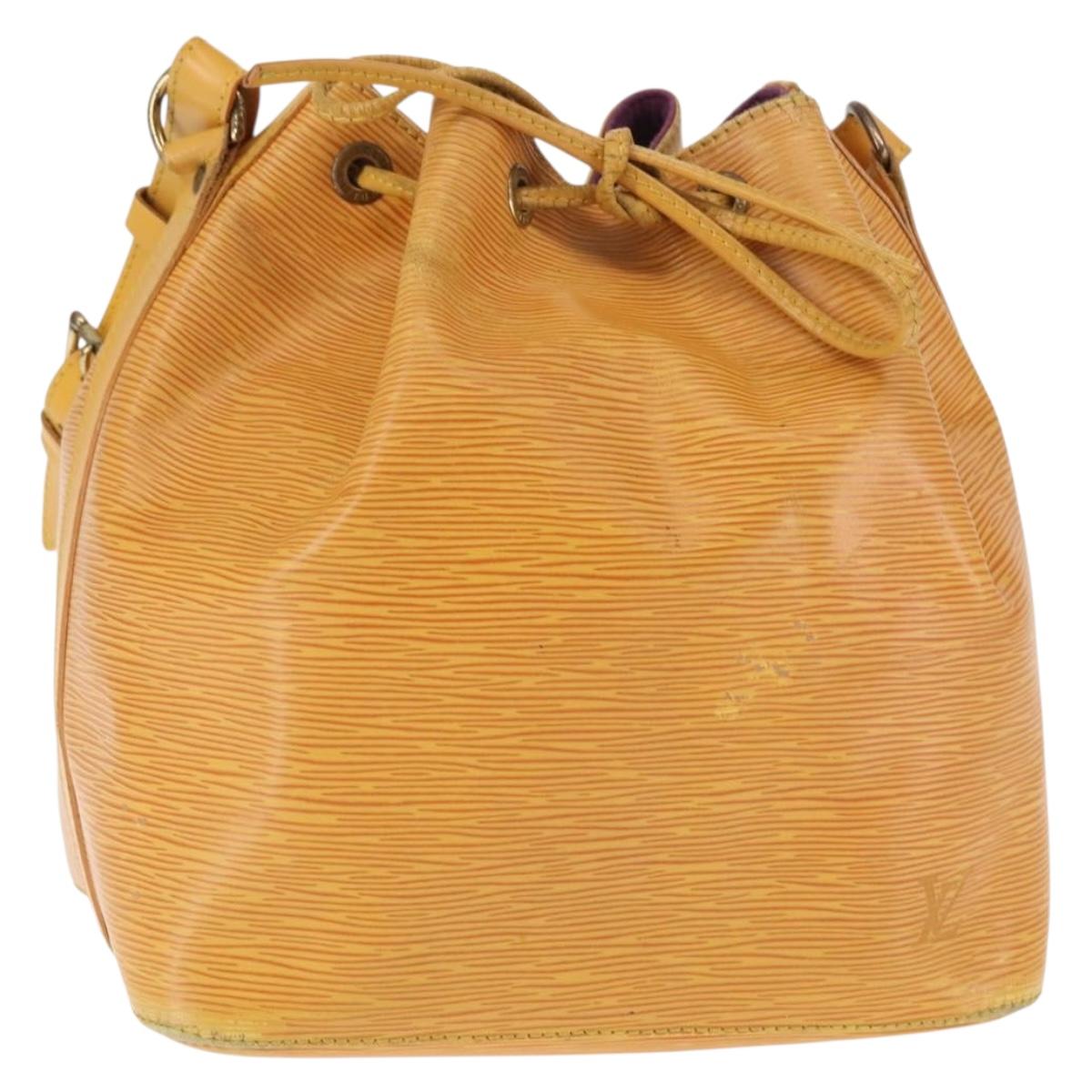 LOUIS VUITTON Epi Petit Noe Shoulder Bag Yellow M44109 LV Auth BA6680