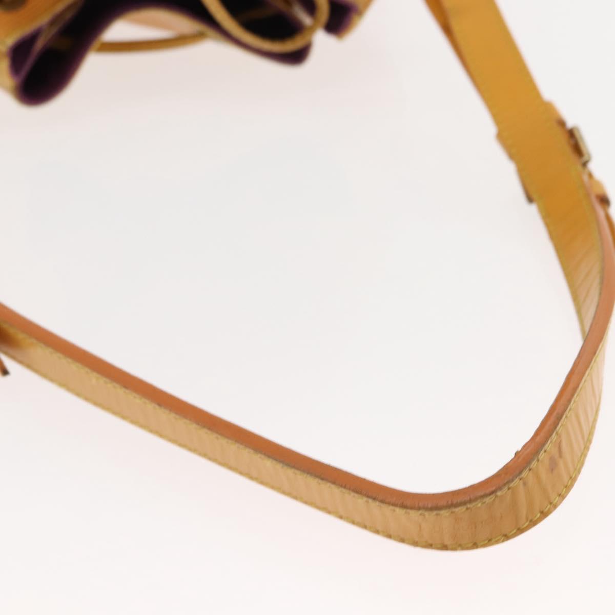 LOUIS VUITTON Epi Petit Noe Shoulder Bag Yellow M44109 LV Auth BA6680