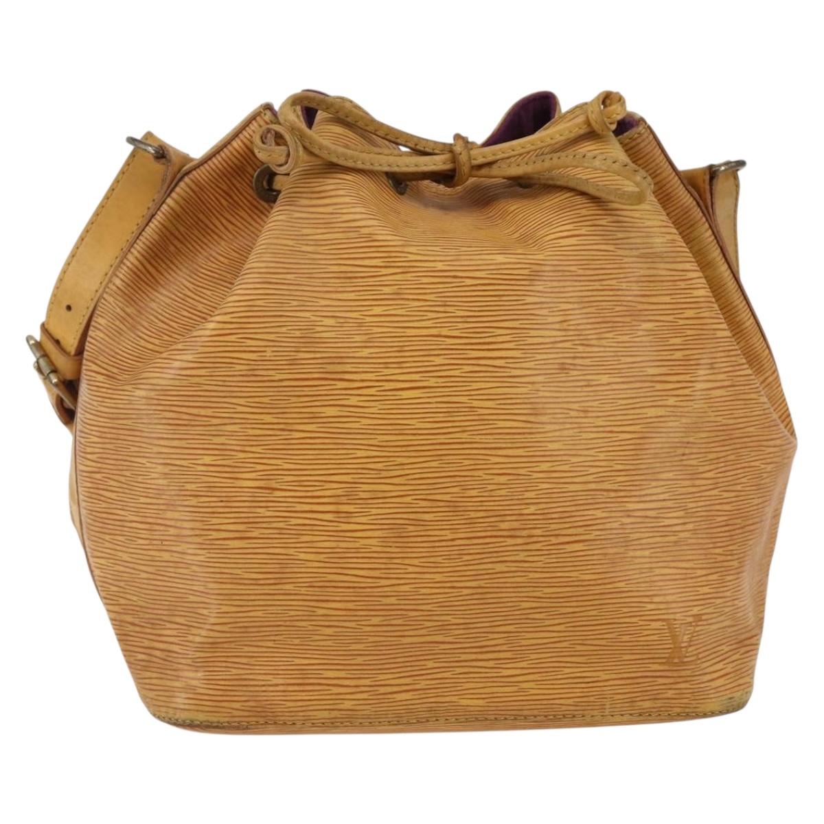 LOUIS VUITTON Epi Petit Noe Shoulder Bag Yellow M44109 LV Auth BA6681