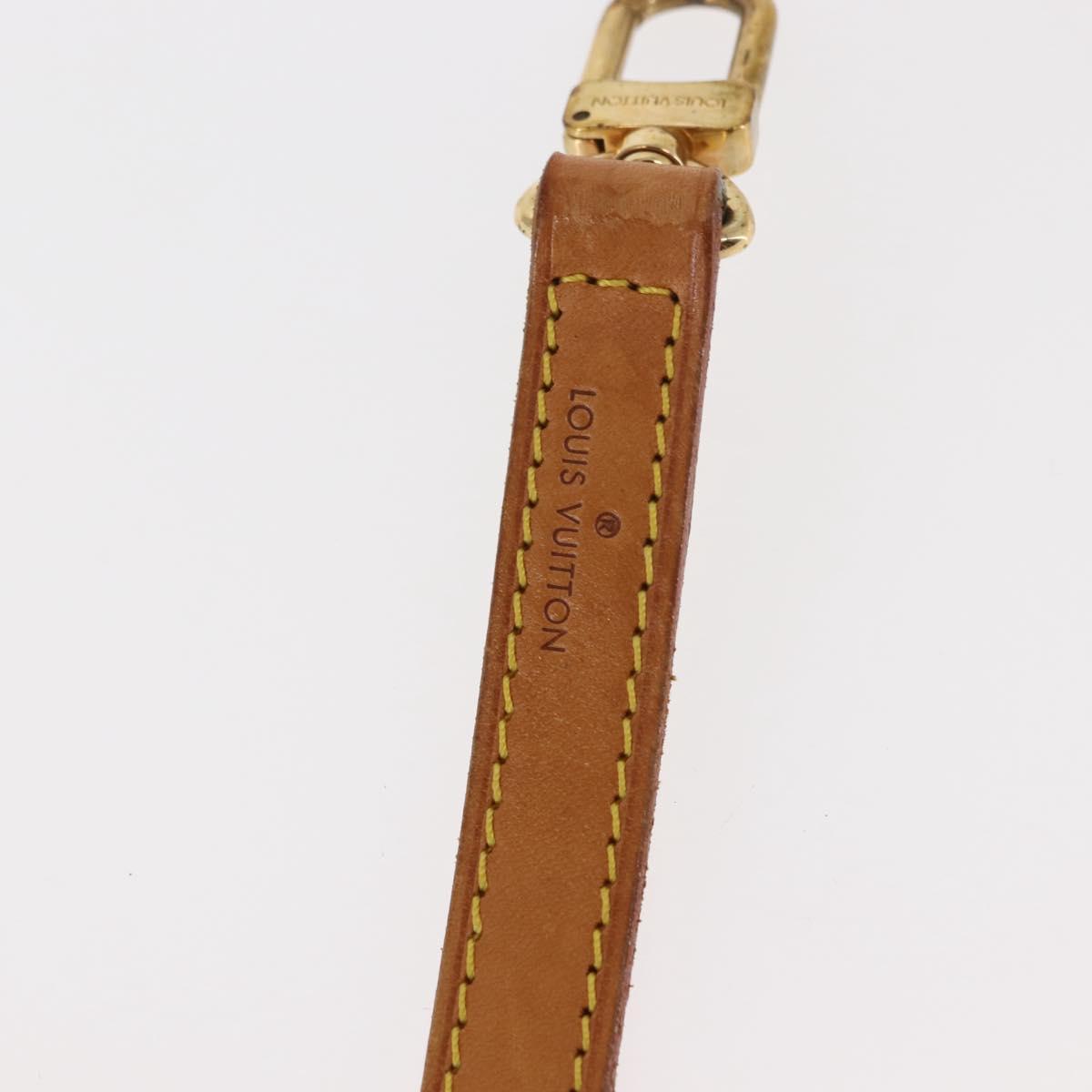 LOUIS VUITTON Shoulder Strap Leather 39.4"" Beige LV Auth BA6682