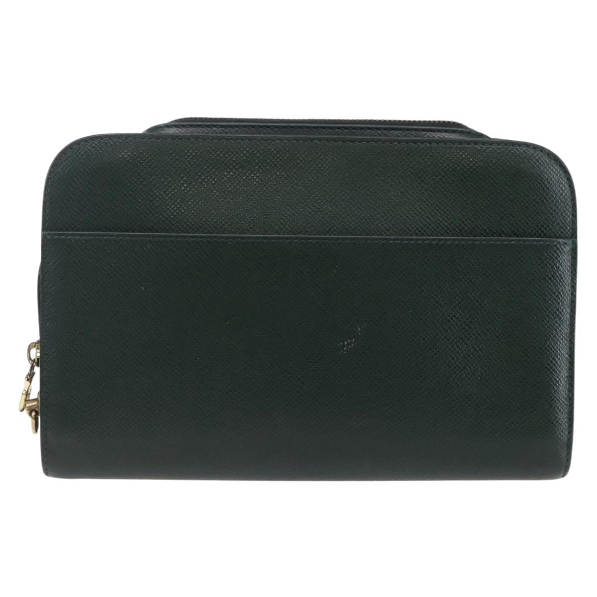 LOUIS VUITTON Taiga Baikal Clutch Bag Epicea M30184 LV Auth BA6683