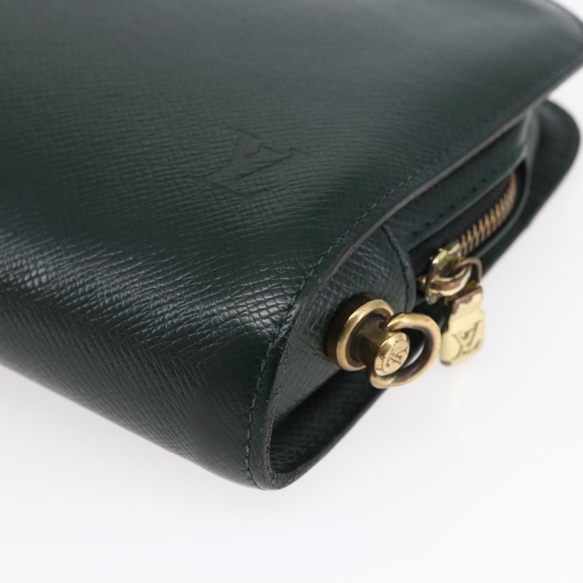 LOUIS VUITTON Taiga Baikal Clutch Bag Epicea M30184 LV Auth BA6683