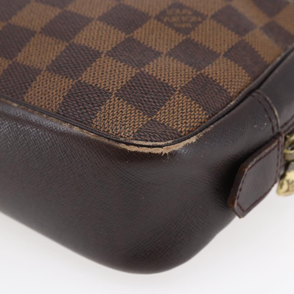 LOUIS VUITTON Damier Ebene Trousse Toilette Clutch Bag N47623 LV Auth BA6684