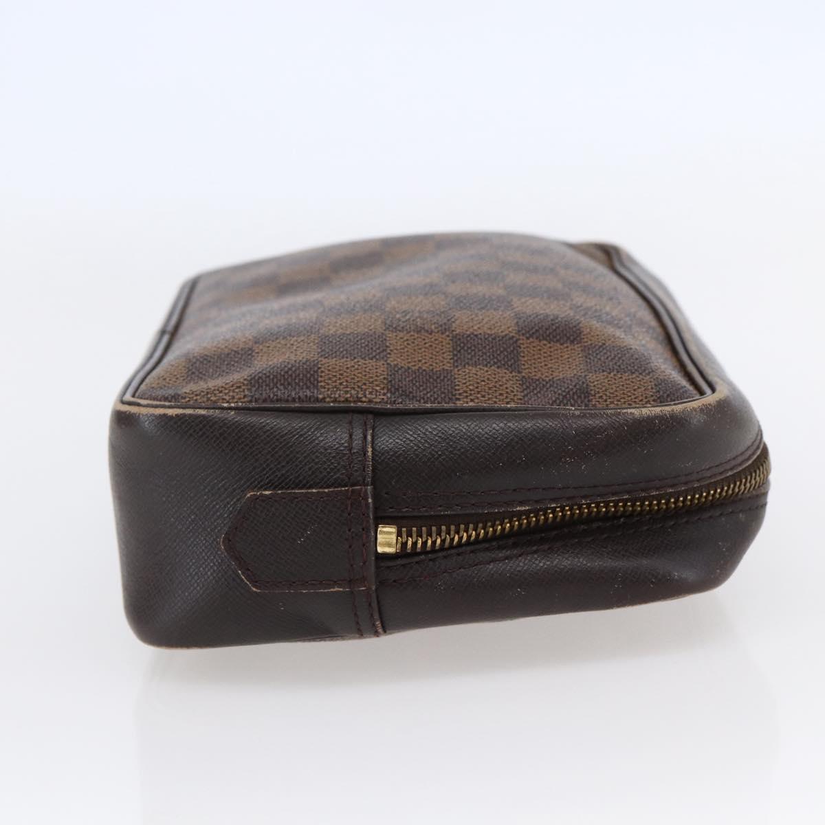 LOUIS VUITTON Damier Ebene Trousse Toilette Clutch Bag N47623 LV Auth BA6684