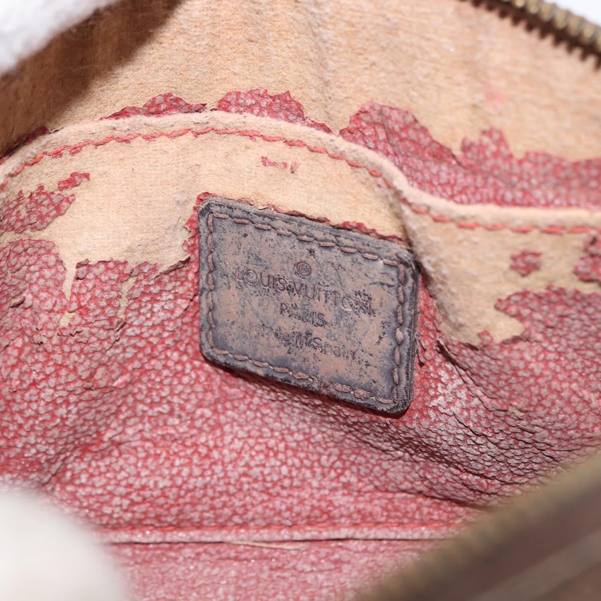 LOUIS VUITTON Damier Ebene Pochette Cosmetic PM Pouch N47516 LV Auth BA6685