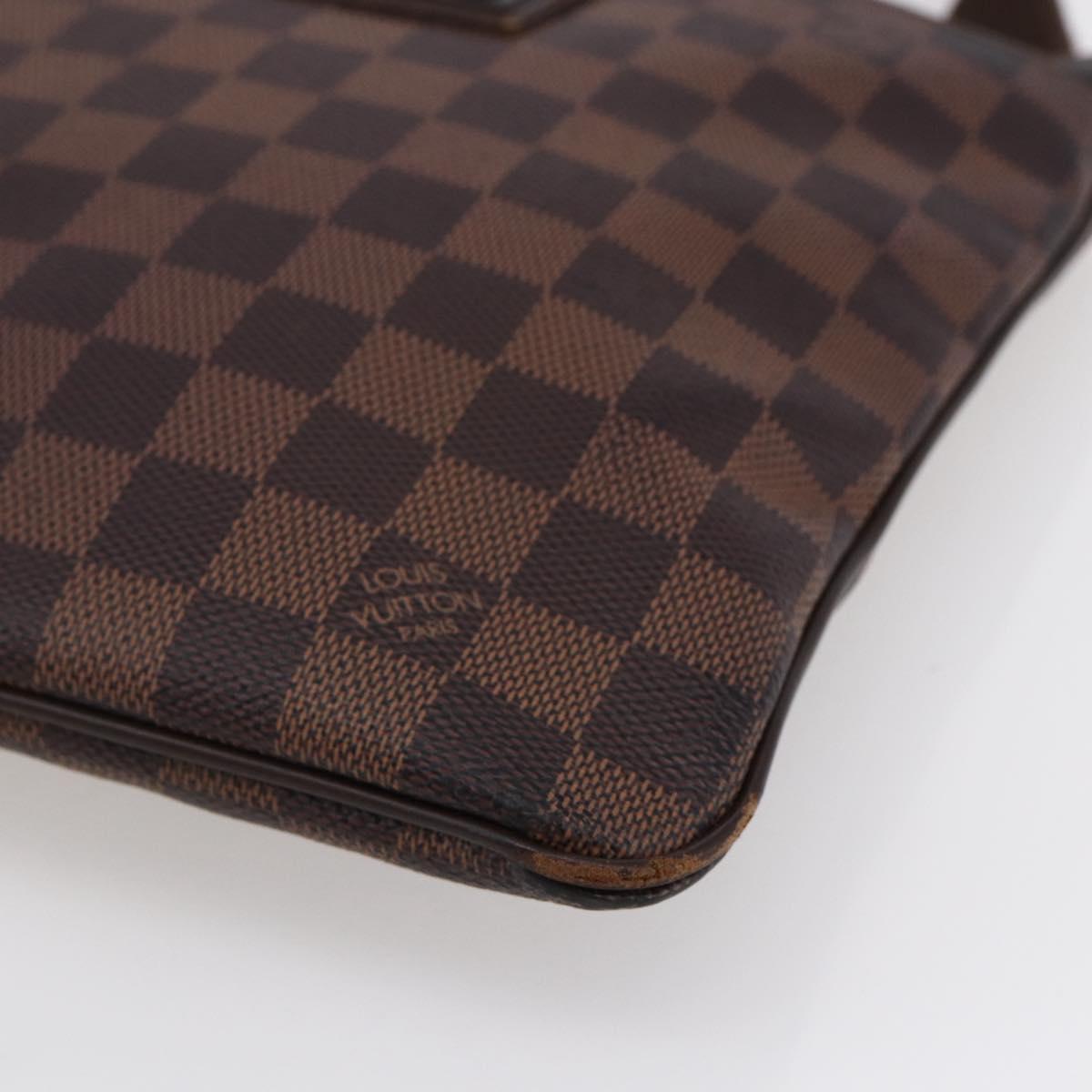 LOUIS VUITTON Damier Ebene Pochette Platt Brooklyn Bag N41100 LV Auth BA6686
