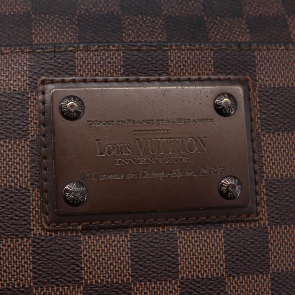 LOUIS VUITTON Damier Ebene Pochette Platt Brooklyn Bag N41100 LV Auth BA6686