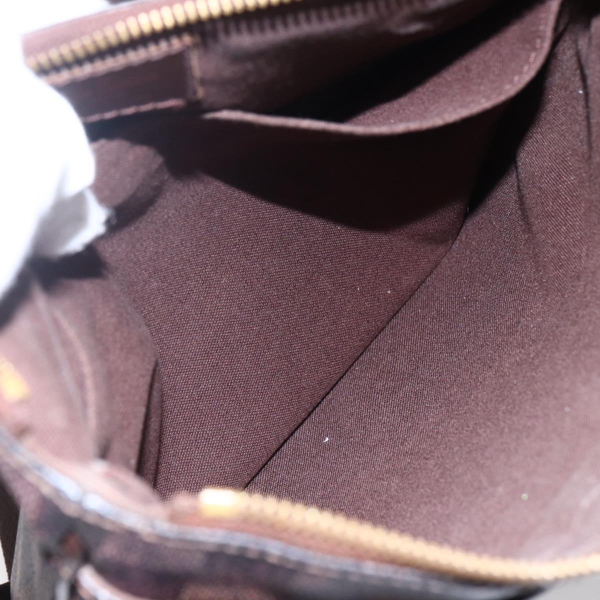 LOUIS VUITTON Damier Ebene Pochette Platt Brooklyn Bag N41100 LV Auth BA6686