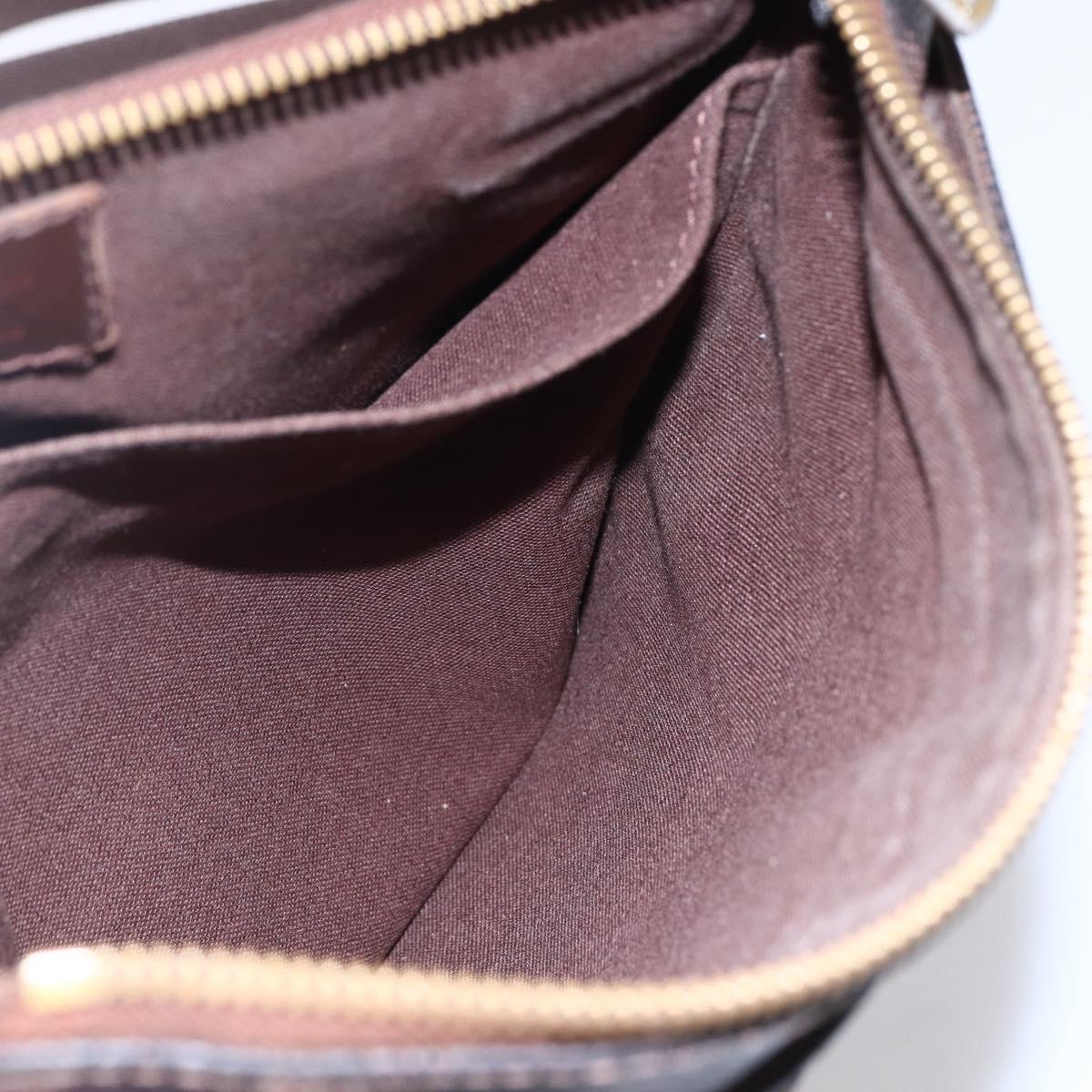 LOUIS VUITTON Damier Ebene Pochette Platt Brooklyn Bag N41100 LV Auth BA6686