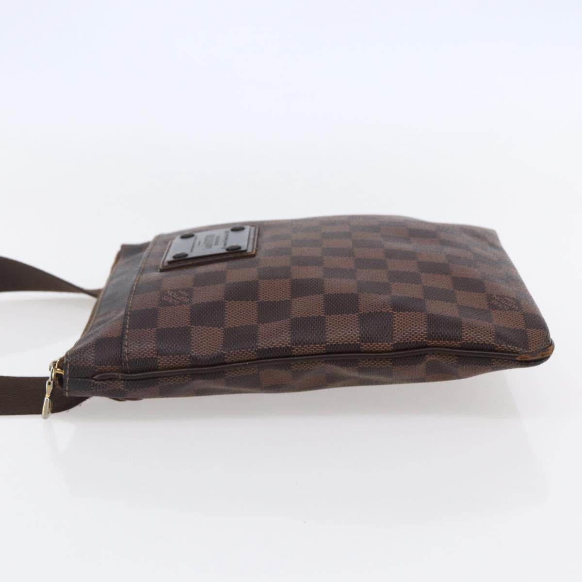 LOUIS VUITTON Damier Ebene Pochette Platt Brooklyn Bag N41100 LV Auth BA6686