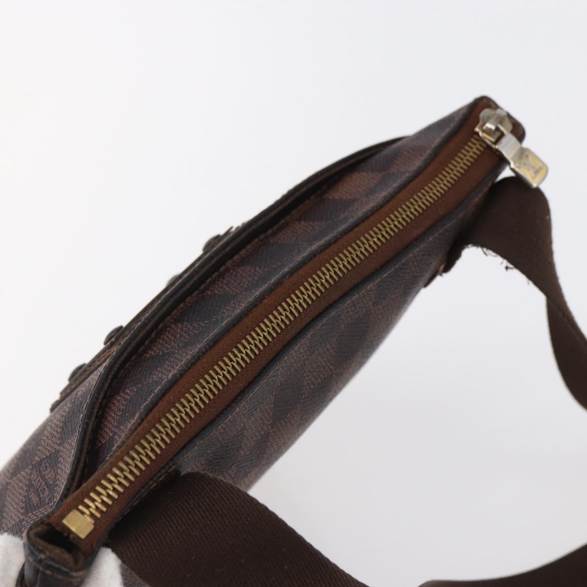 LOUIS VUITTON Damier Ebene Pochette Platt Brooklyn Bag N41100 LV Auth BA6686