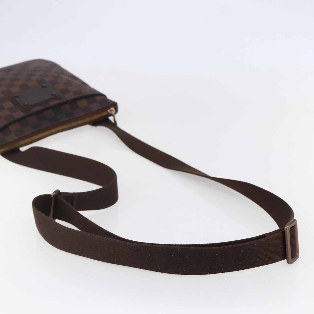 LOUIS VUITTON Damier Ebene Pochette Platt Brooklyn Bag N41100 LV Auth BA6686