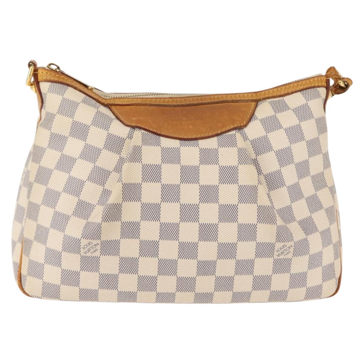 LOUIS VUITTON Damier Azur Siracusa PM Shoulder Bag N41113 LV Auth BA6689