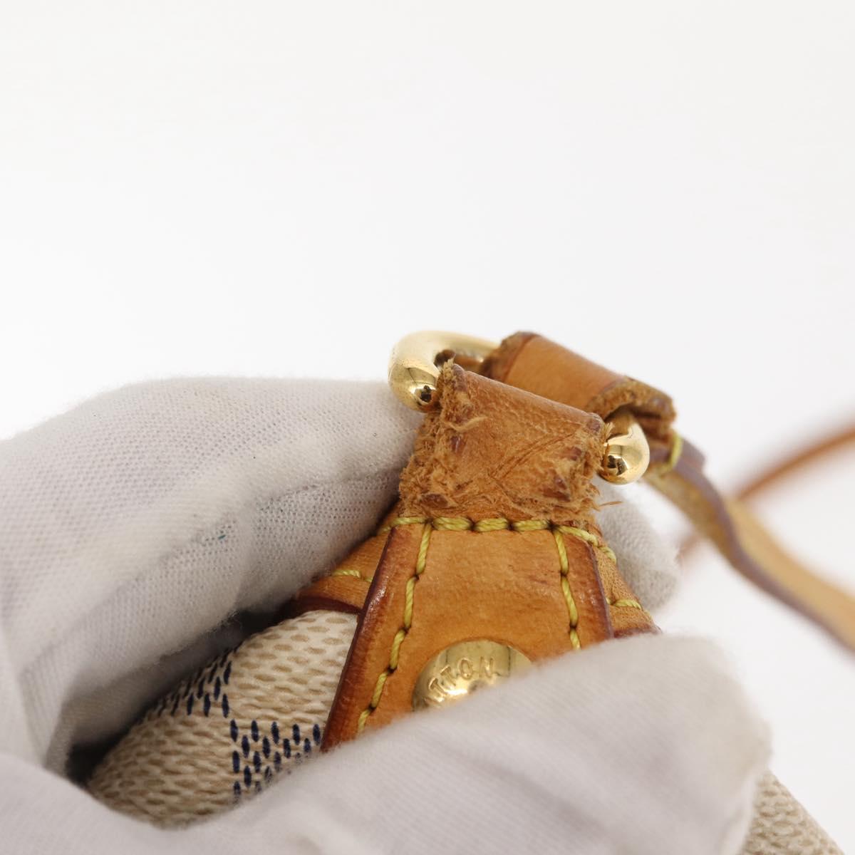 LOUIS VUITTON Damier Azur Siracusa PM Shoulder Bag N41113 LV Auth BA6689