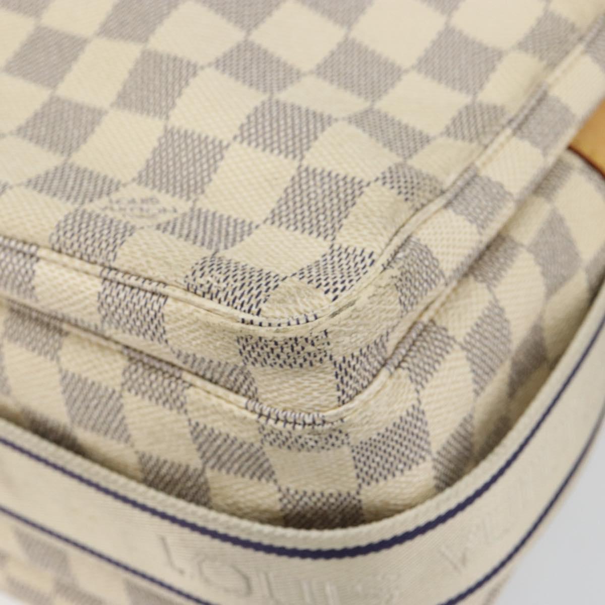 LOUIS VUITTON Damier Azur Naviglio Shoulder Bag N51189 LV Auth BA6690