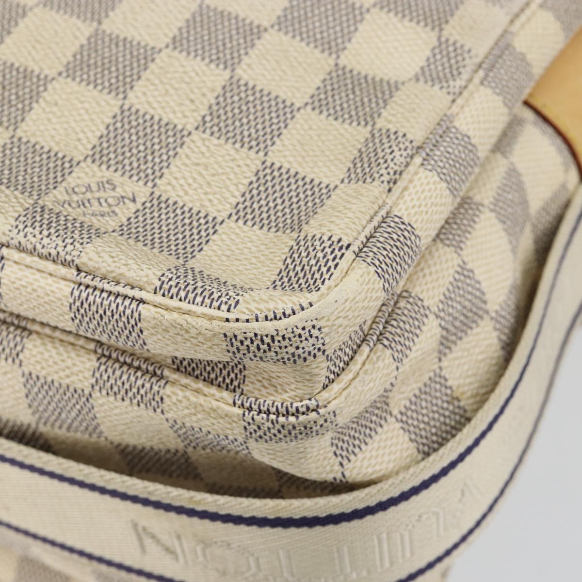 LOUIS VUITTON Damier Azur Naviglio Shoulder Bag N51189 LV Auth BA6690
