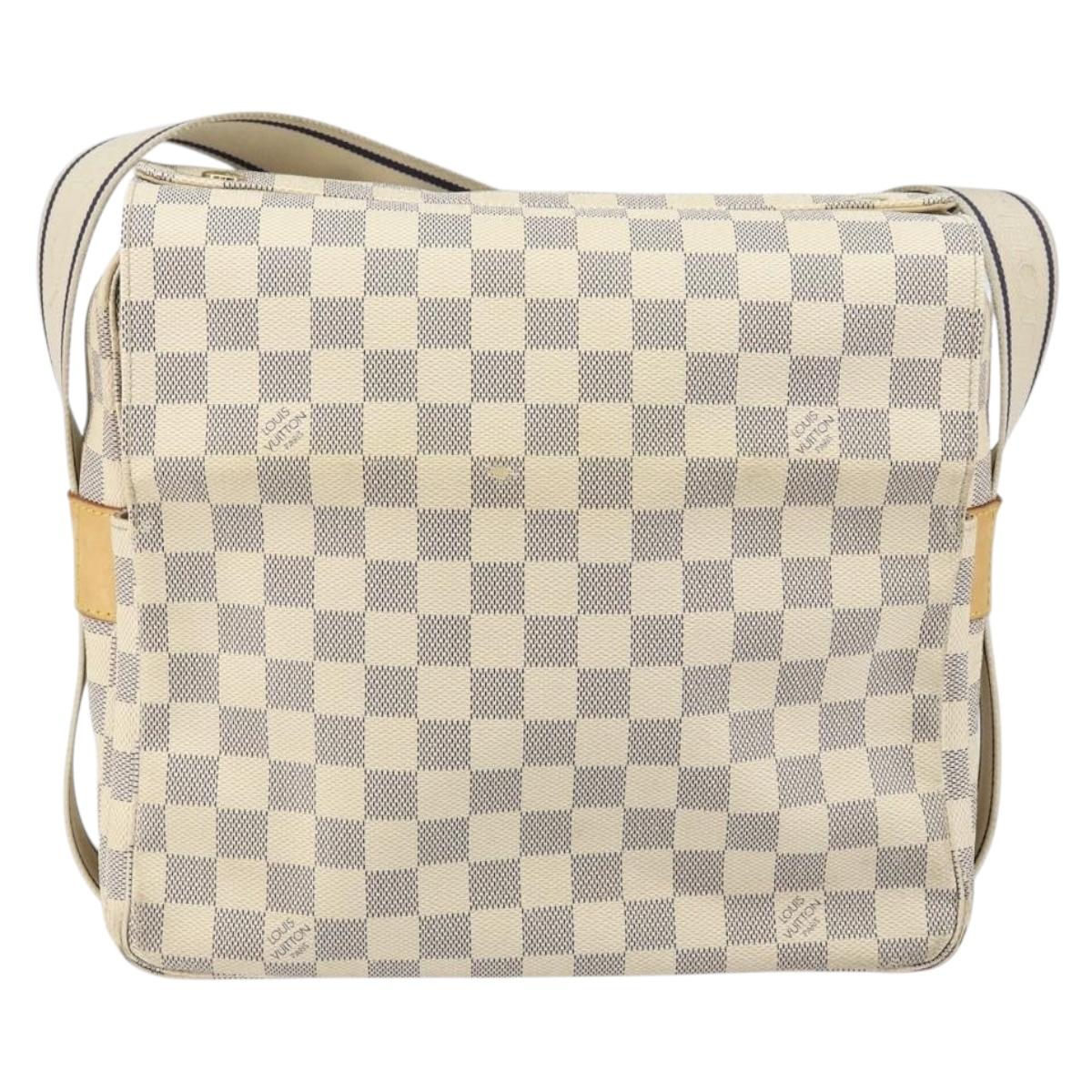 LOUIS VUITTON Damier Azur Naviglio Shoulder Bag N51189 LV Auth BA6690