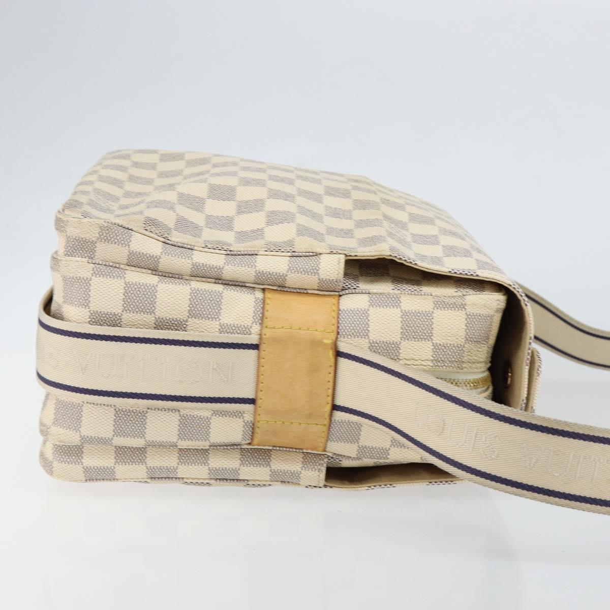 LOUIS VUITTON Damier Azur Naviglio Shoulder Bag N51189 LV Auth BA6690
