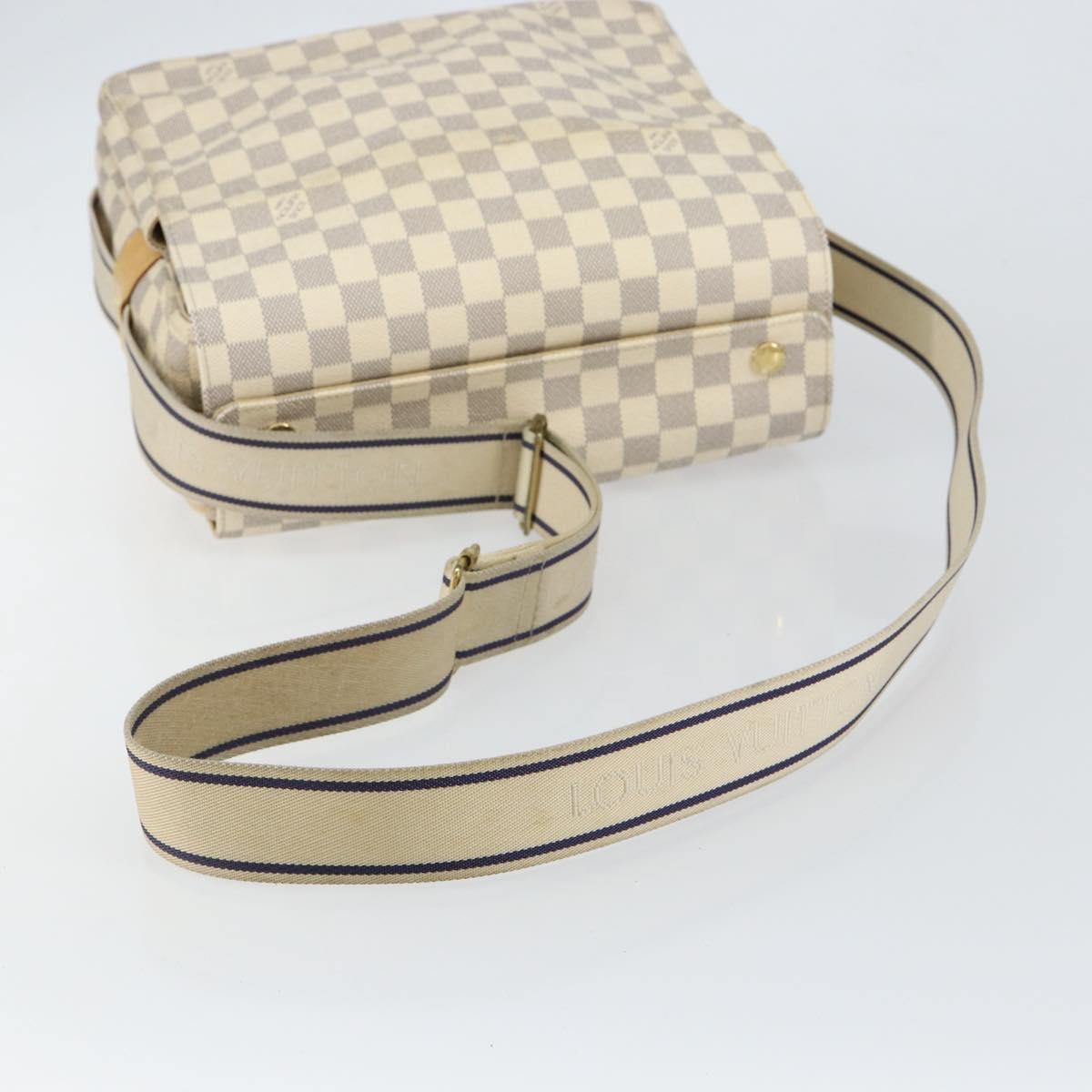 LOUIS VUITTON Damier Azur Naviglio Shoulder Bag N51189 LV Auth BA6690