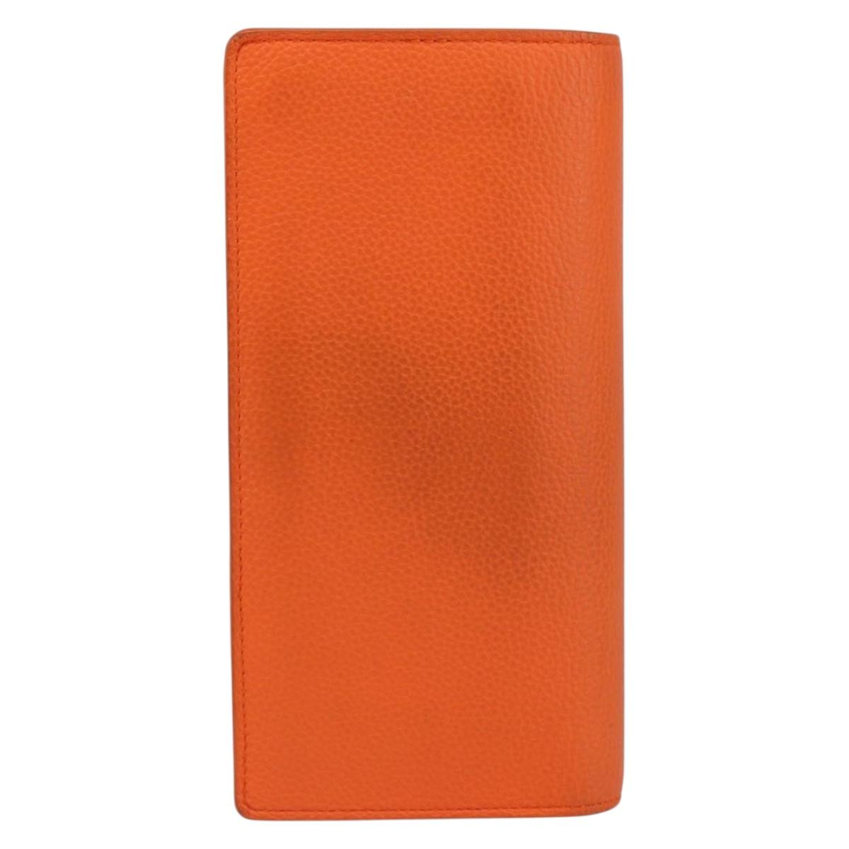 LOUIS VUITTON Aerogram Portefeuille Braza Long Wallet Orange M81153 Auth BA6692