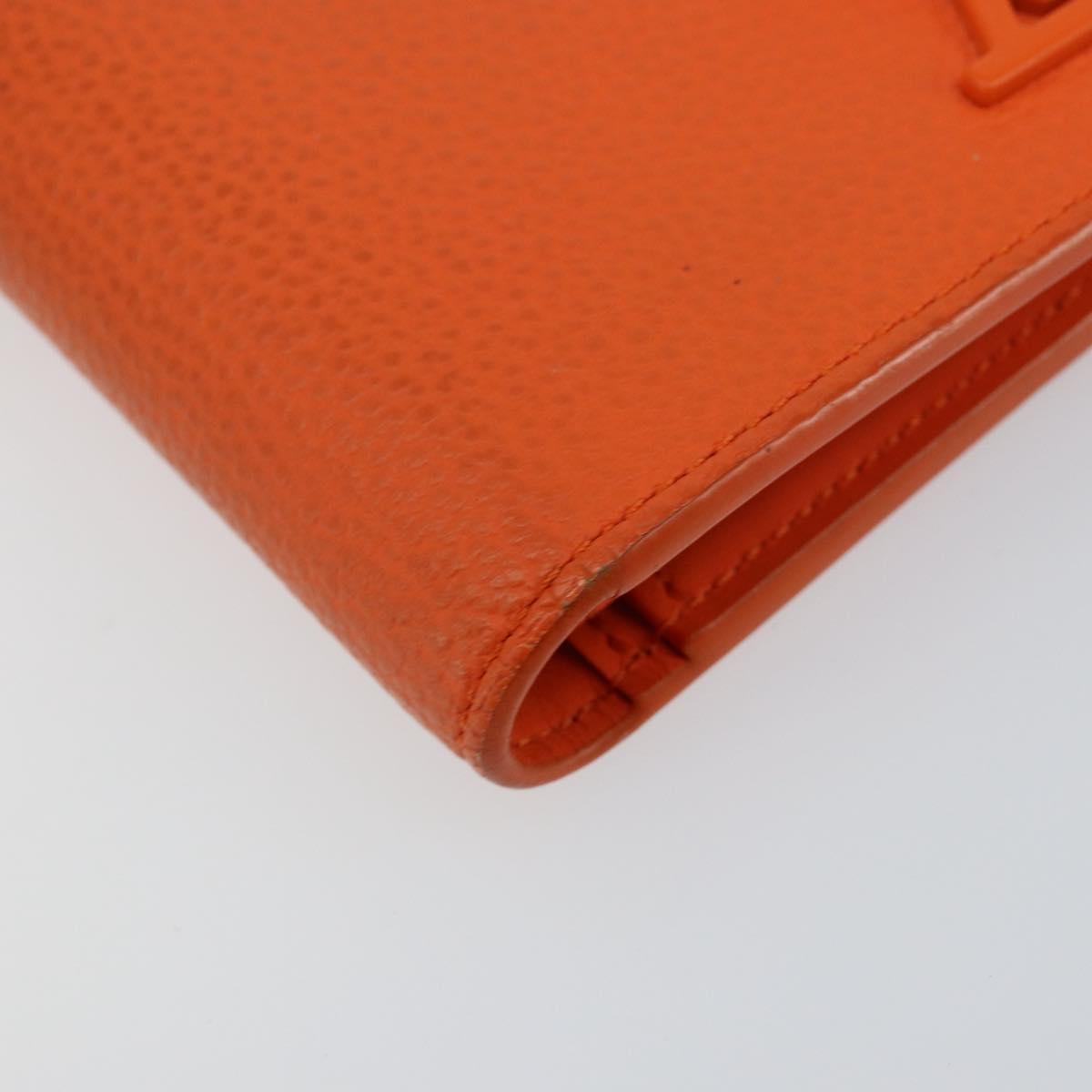 LOUIS VUITTON Aerogram Portefeuille Braza Long Wallet Orange M81153 Auth BA6692
