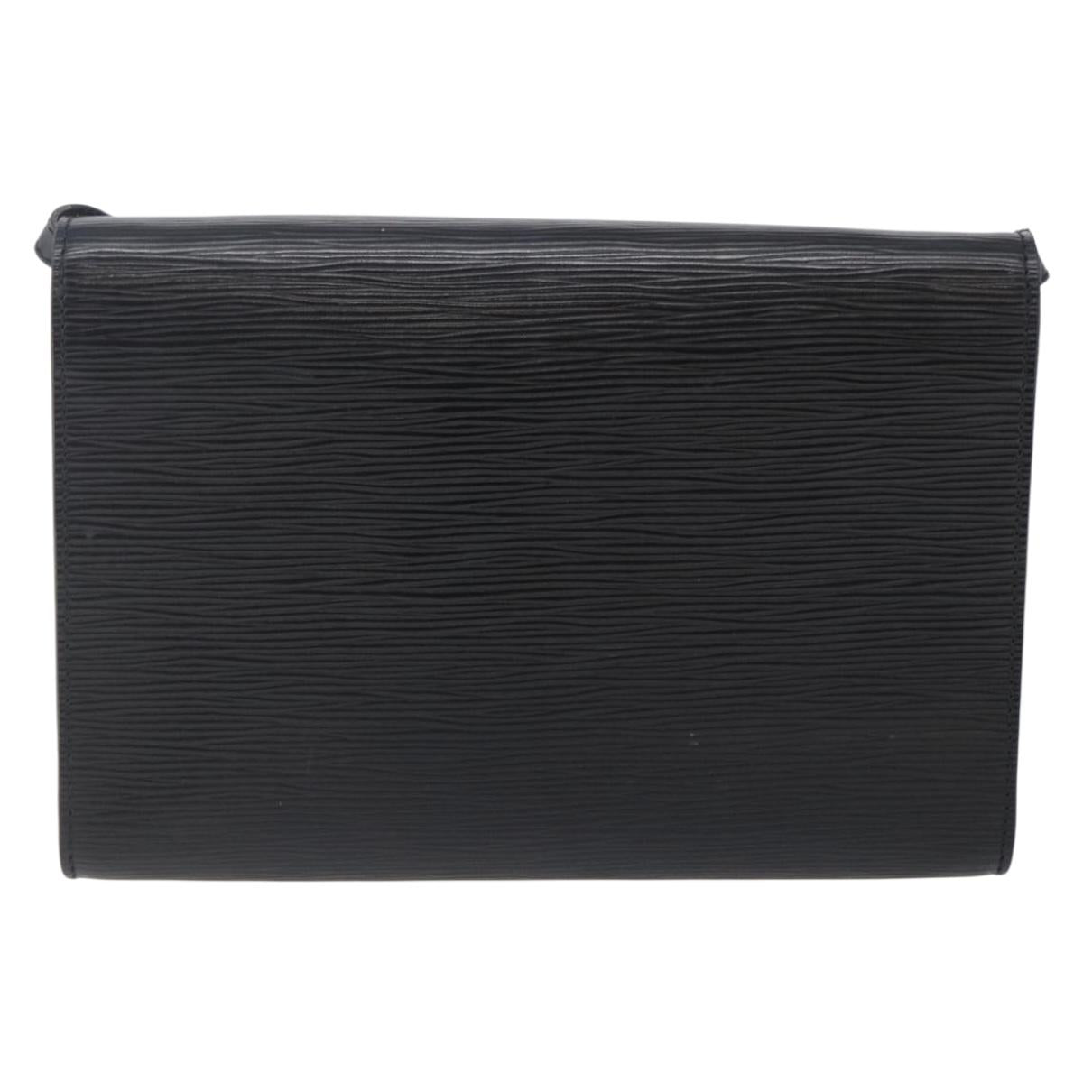 LOUIS VUITTON Epi Pochette Arche Shoulder Bag Black Noir M52572 LV Auth BA6693