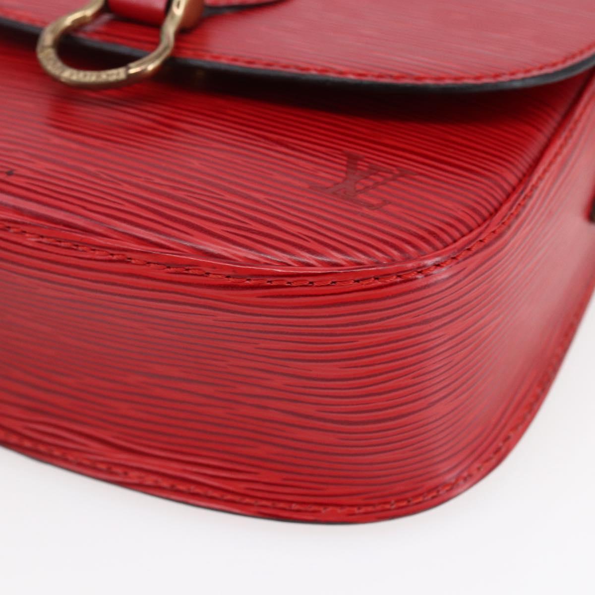 LOUIS VUITTON Epi Saint Cloud PM Shoulder Bag Red M52217 LV Auth BA6698