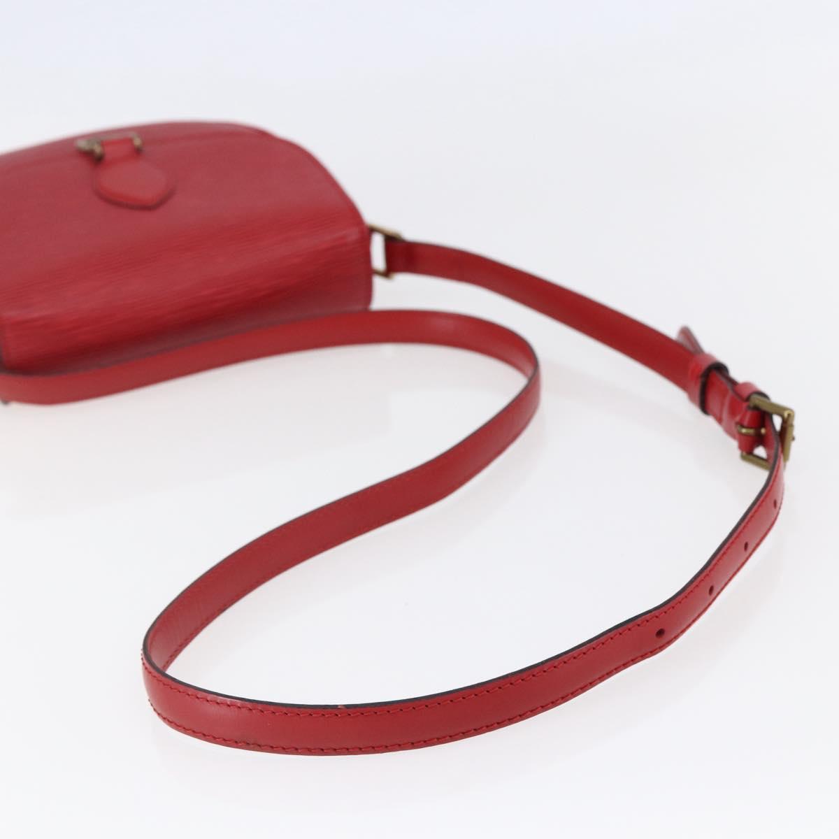 LOUIS VUITTON Epi Saint Cloud PM Shoulder Bag Red M52217 LV Auth BA6698