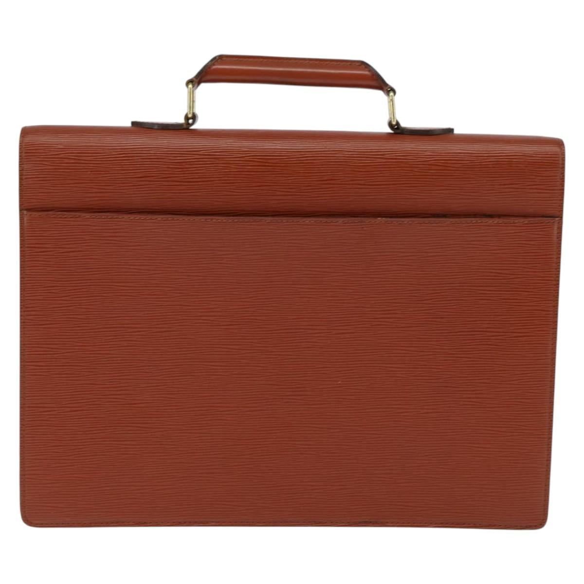 LOUIS VUITTON Epi Serviette Conseiller Briefcase Kenya Brown M54423 Auth BA6700