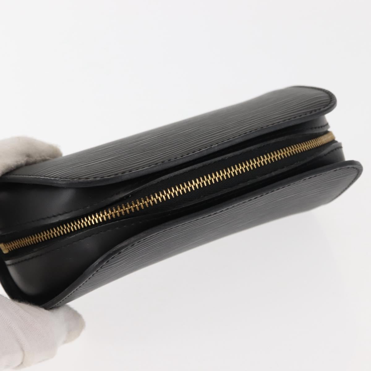 LOUIS VUITTON Epi Dauphine PM Pouch Black M48442 LV Auth BA6701