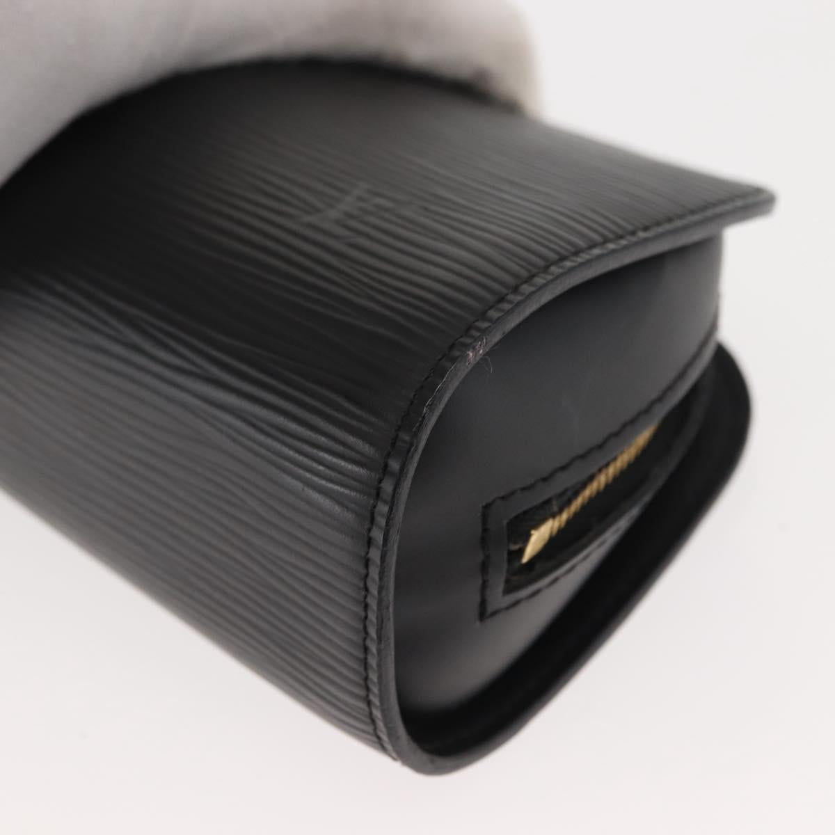 LOUIS VUITTON Epi Dauphine PM Pouch Black M48442 LV Auth BA6701