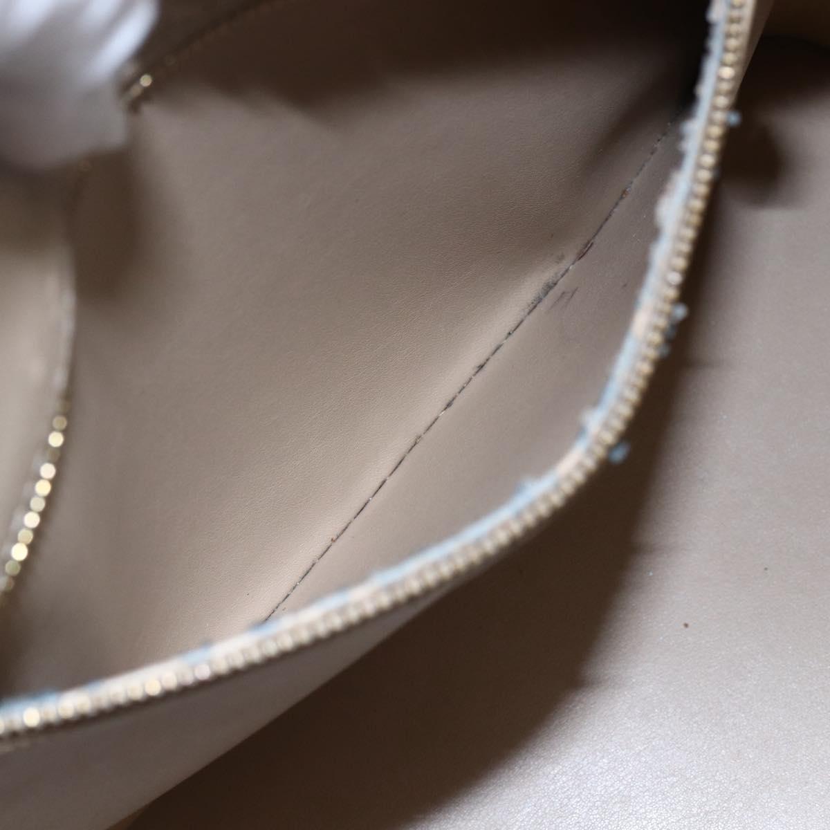 LOUIS VUITTON Monogram Vernis Houston Hand Bag Beige M91004 LV Auth BA6703