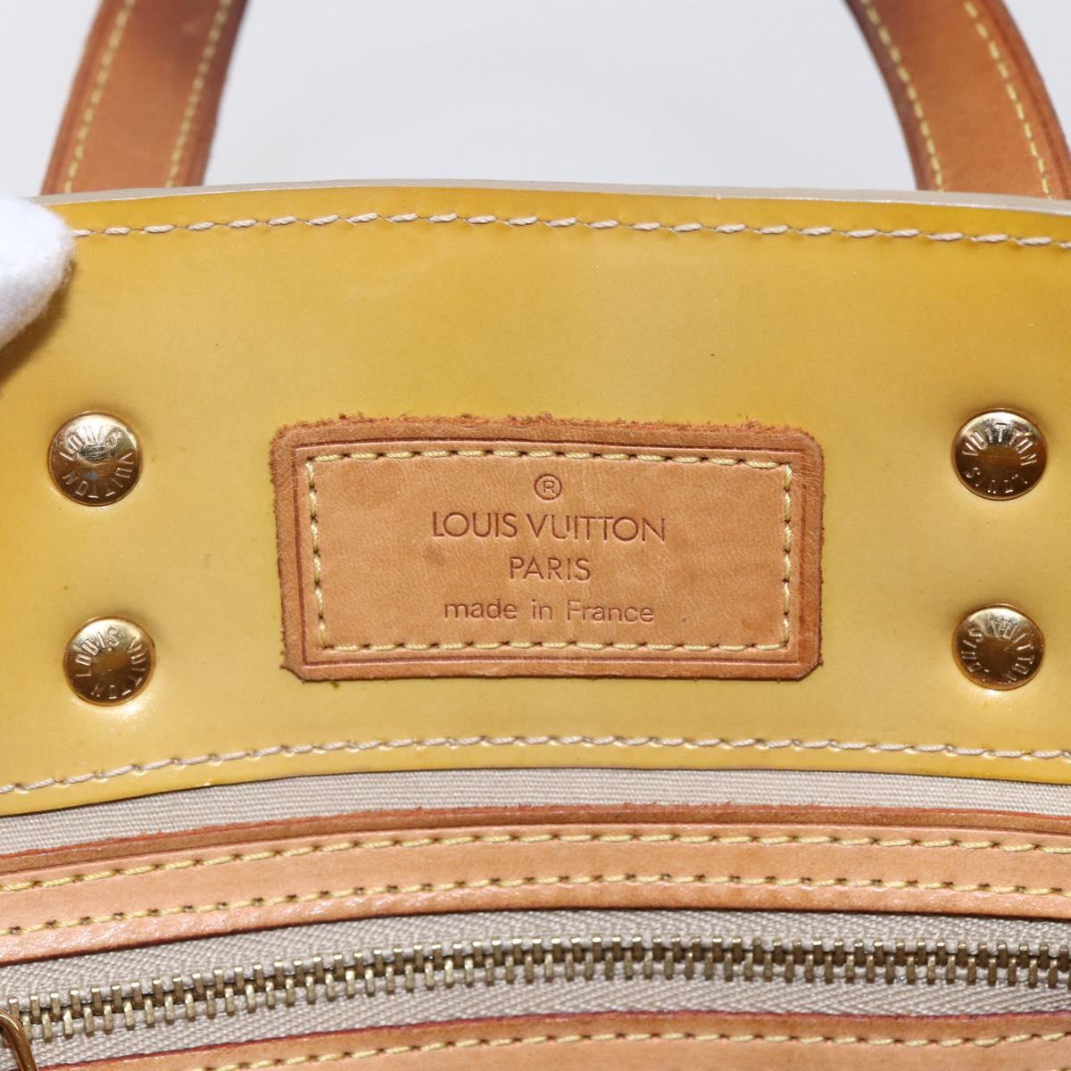 LOUIS VUITTON Monogram Vernis Reade PM Hand Bag Beige M91334 LV Auth BA6705