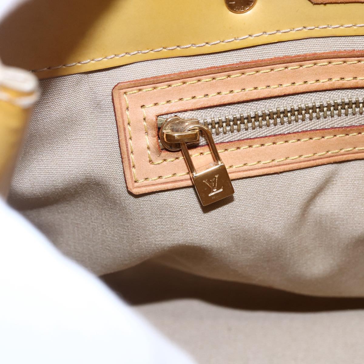 LOUIS VUITTON Monogram Vernis Reade PM Hand Bag Beige M91334 LV Auth BA6705