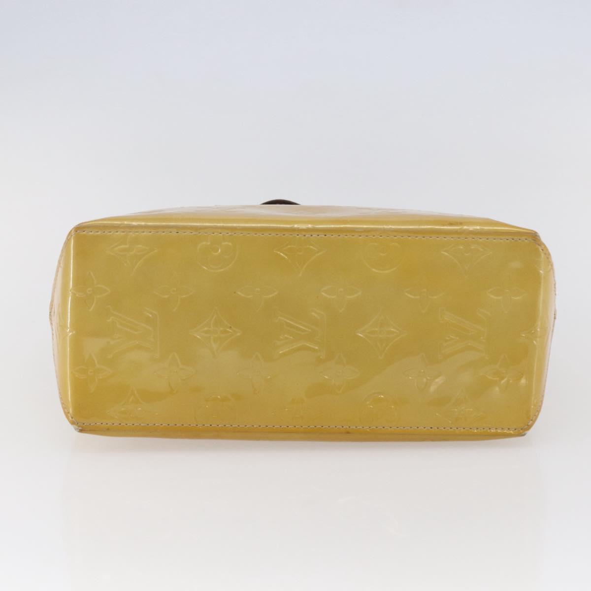LOUIS VUITTON Monogram Vernis Reade PM Hand Bag Beige M91334 LV Auth BA6705
