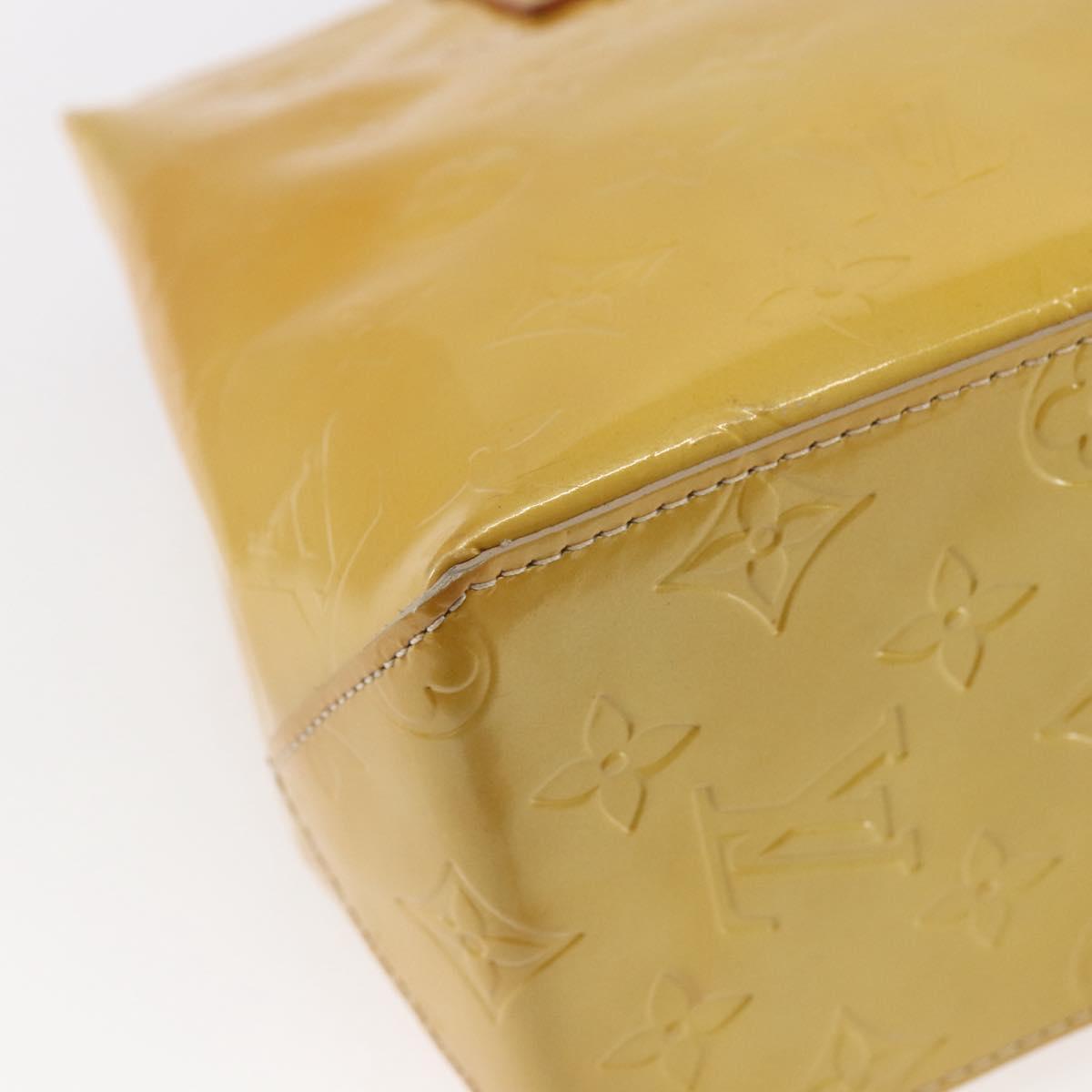 LOUIS VUITTON Monogram Vernis Reade PM Hand Bag Beige M91334 LV Auth BA6706
