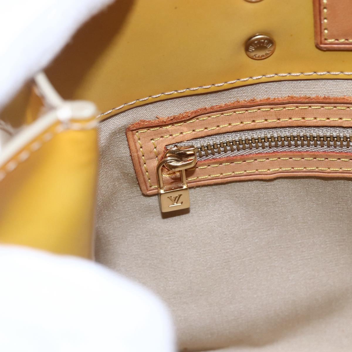 LOUIS VUITTON Monogram Vernis Reade PM Hand Bag Beige M91334 LV Auth BA6706