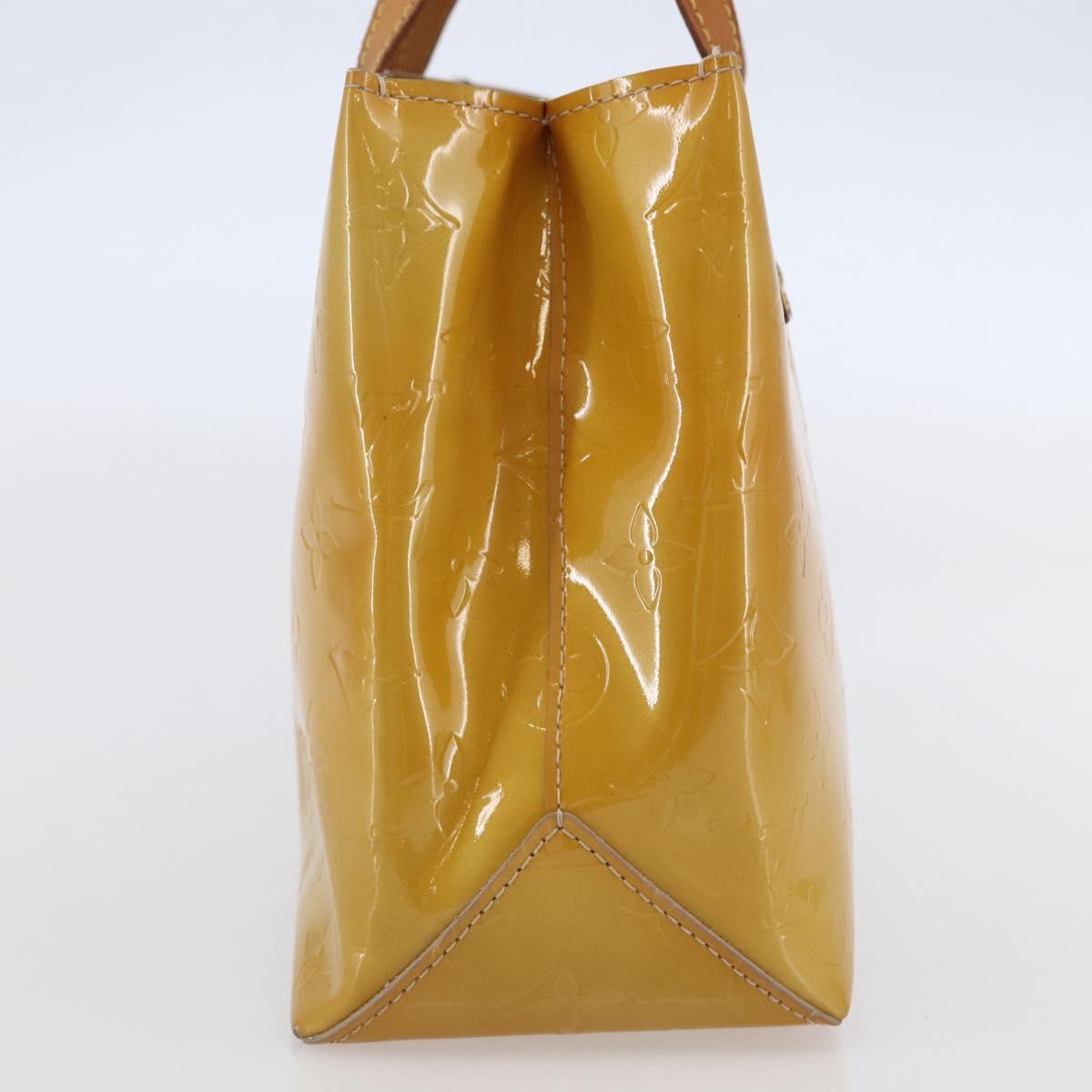 LOUIS VUITTON Monogram Vernis Reade PM Hand Bag Beige M91334 LV Auth BA6706