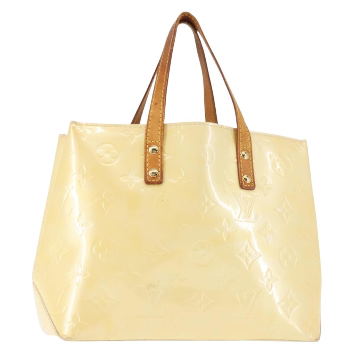 LOUIS VUITTON Monogram Vernis Reade PM Hand Bag Perle M91336 LV Auth BA6707