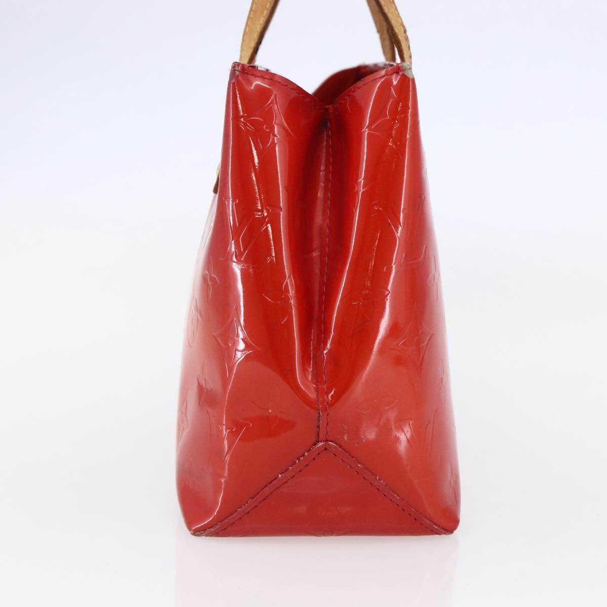 LOUIS VUITTON Monogram Vernis Reade PM Hand Bag Red Rouge M91088 LV Auth BA6708
