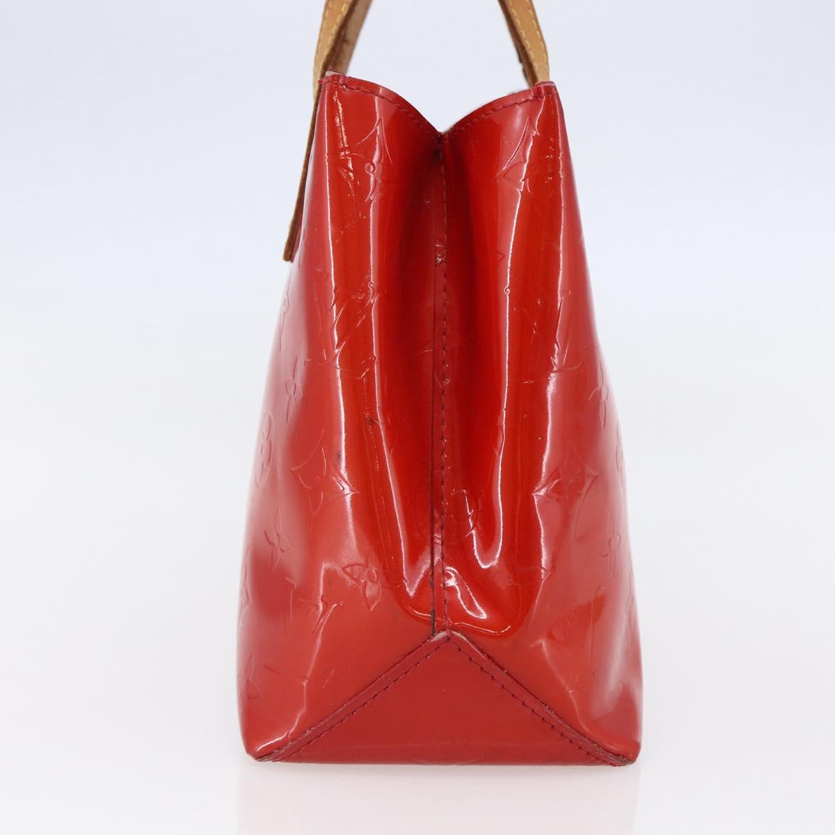 LOUIS VUITTON Monogram Vernis Reade PM Hand Bag Red Rouge M91088 LV Auth BA6708