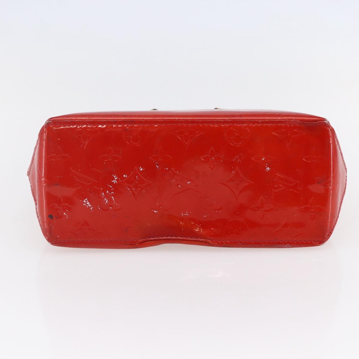 LOUIS VUITTON Monogram Vernis Reade PM Hand Bag Red Rouge M91088 LV Auth BA6708